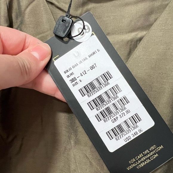 NWT VIX Gisa Viscose Faux Wrap Mini Dress in Pistachio Sz L - Picture 6 of 8